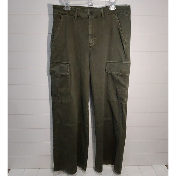 American Eagle Outfitters Pants - American Eagle Women Baggy Wide Leg Cargo Pants Size 16R Green Streetwear Skater
